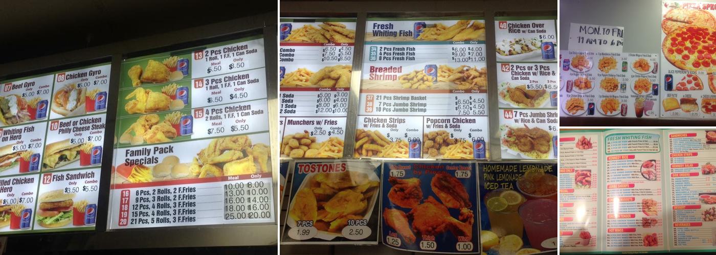 Kennedy Fried Chicken & Pizza Menu