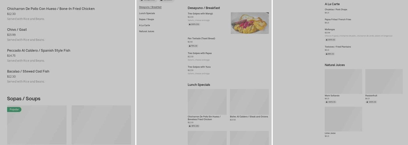 El Rinconcito Del Sabor Dominicano Menu