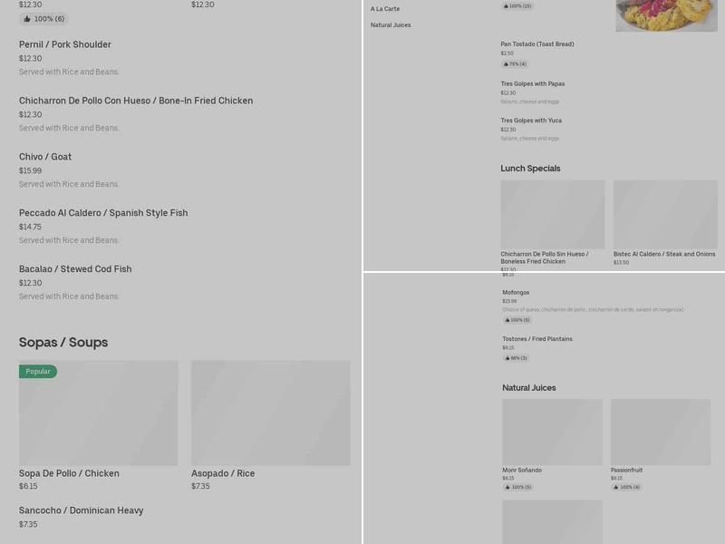 El Rinconcito Del Sabor Dominicano Menu
