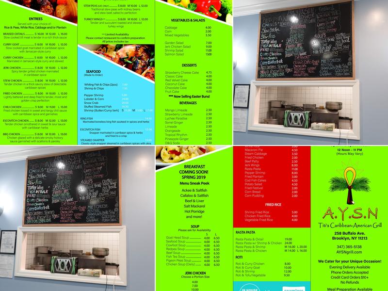 Ah Yah Suh Nice Menu