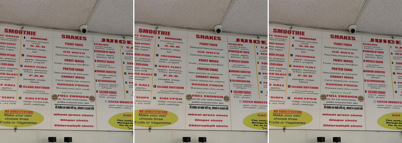 Living Well Garden Juice Bar Menu