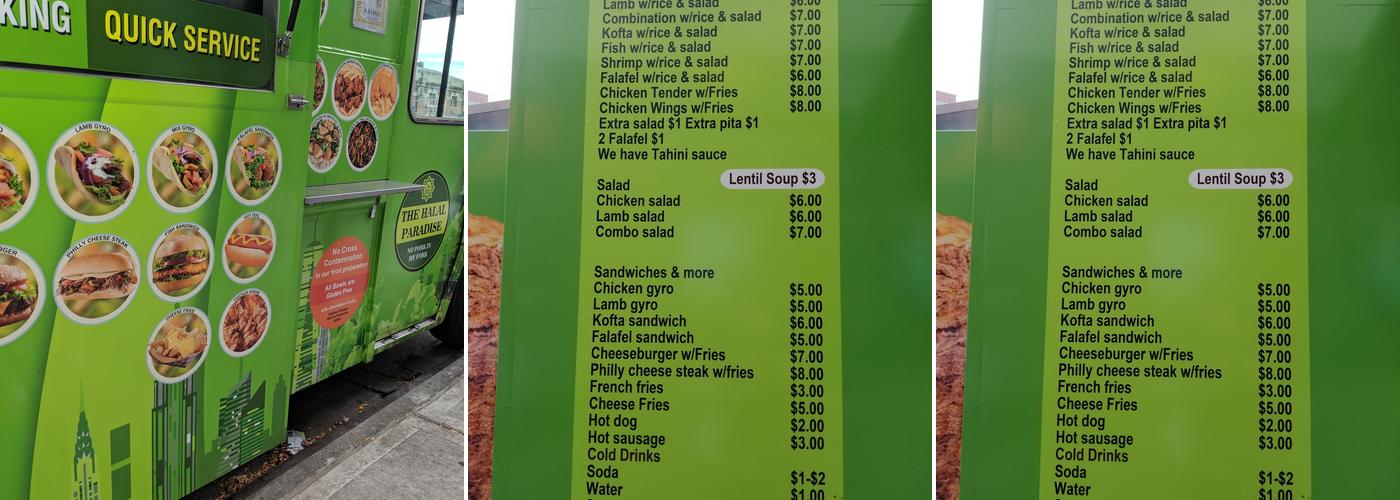 The Halal Paradise Menu