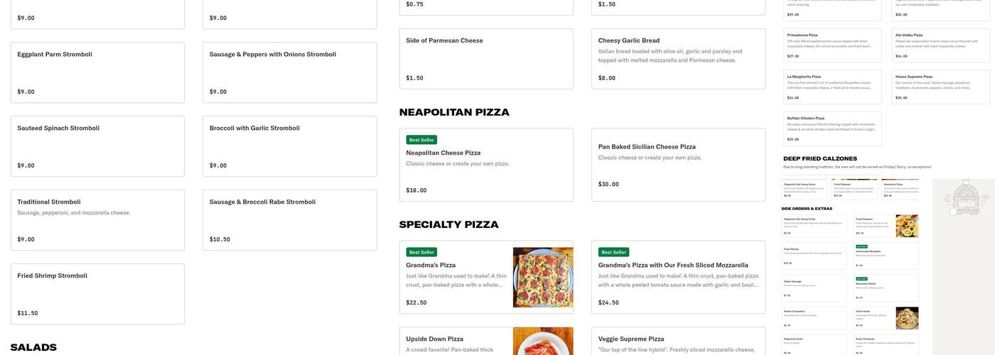 The House of Pizza & Calzone Menu