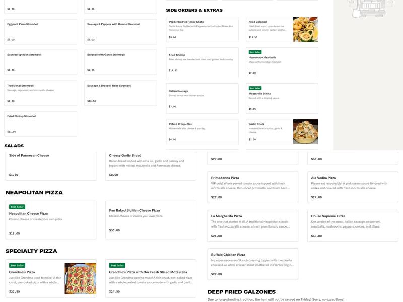 The House of Pizza & Calzone Menu