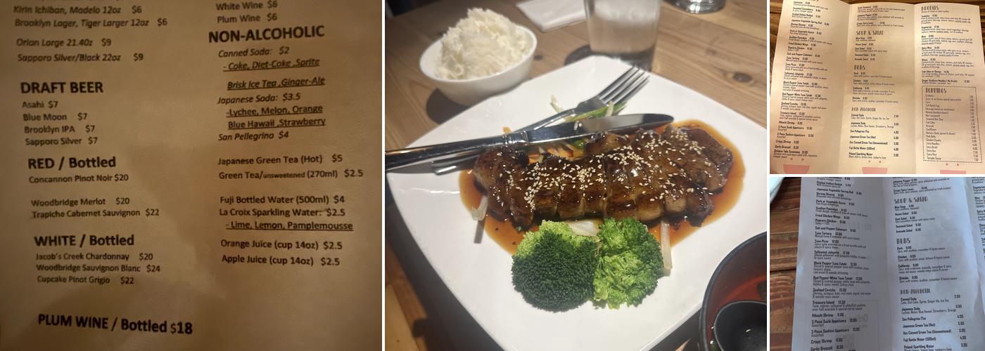 Jin Noodle Sushi Menu