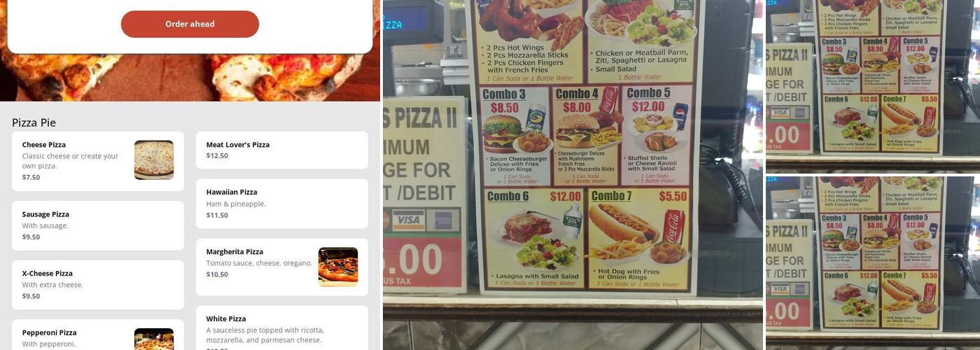 Mario's Pizza II Menu