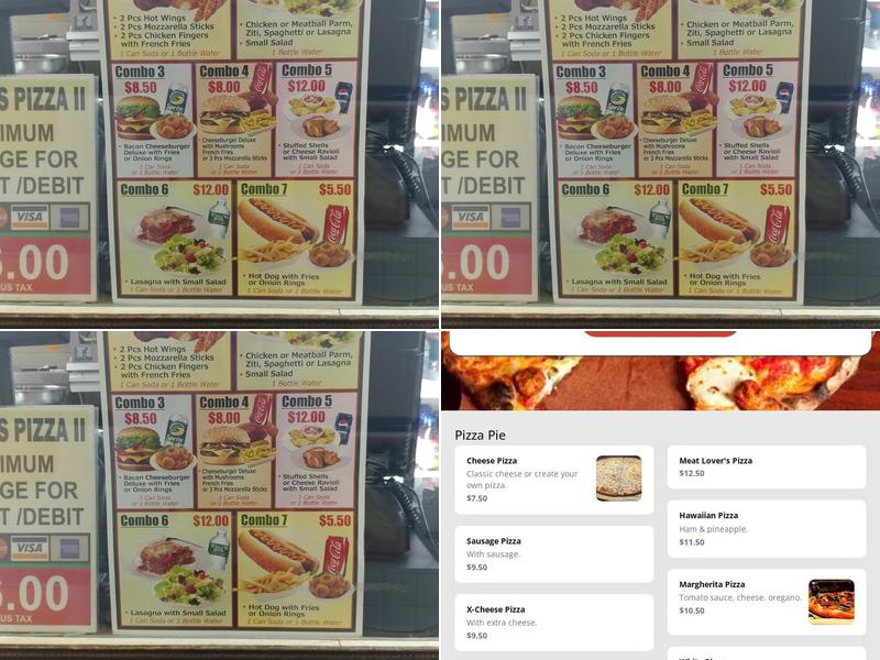 Mario's Pizza II Menu