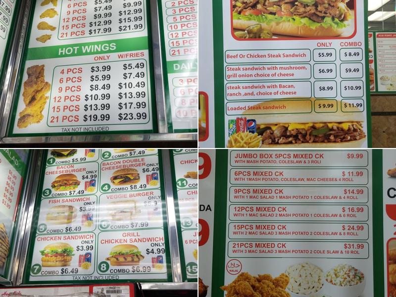 Kennedy Fried Chicken and Pizza Menu