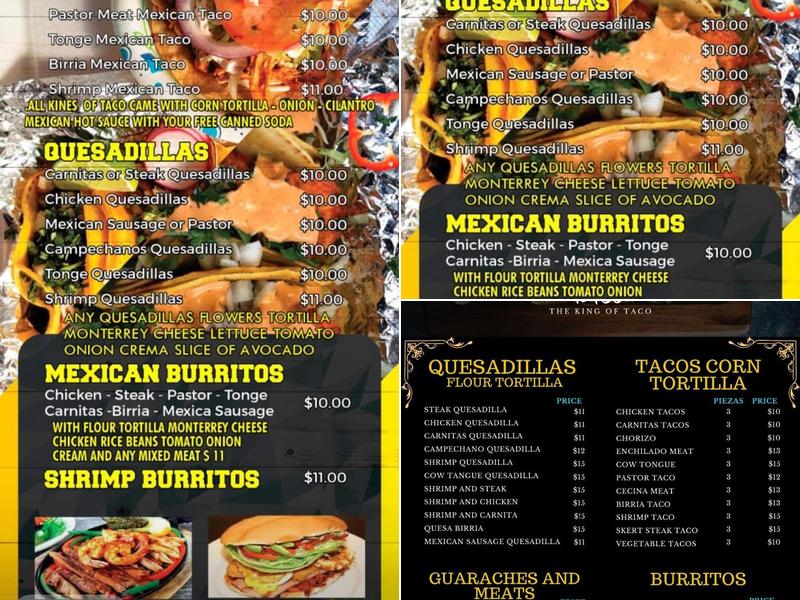 Taqueria Gardenias Menu