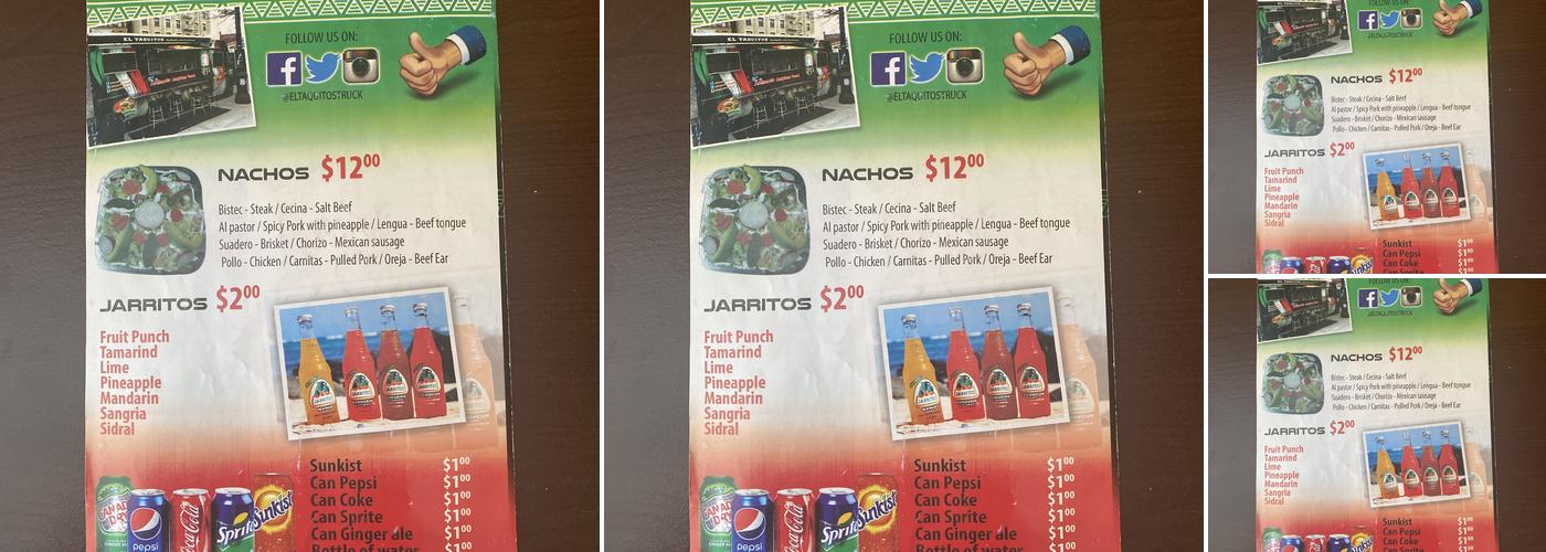 El Taquitos Menu