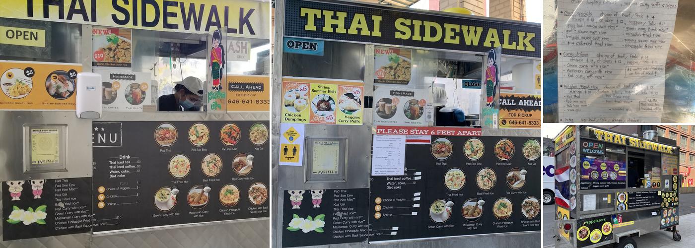 Thai Sidewalk Menu