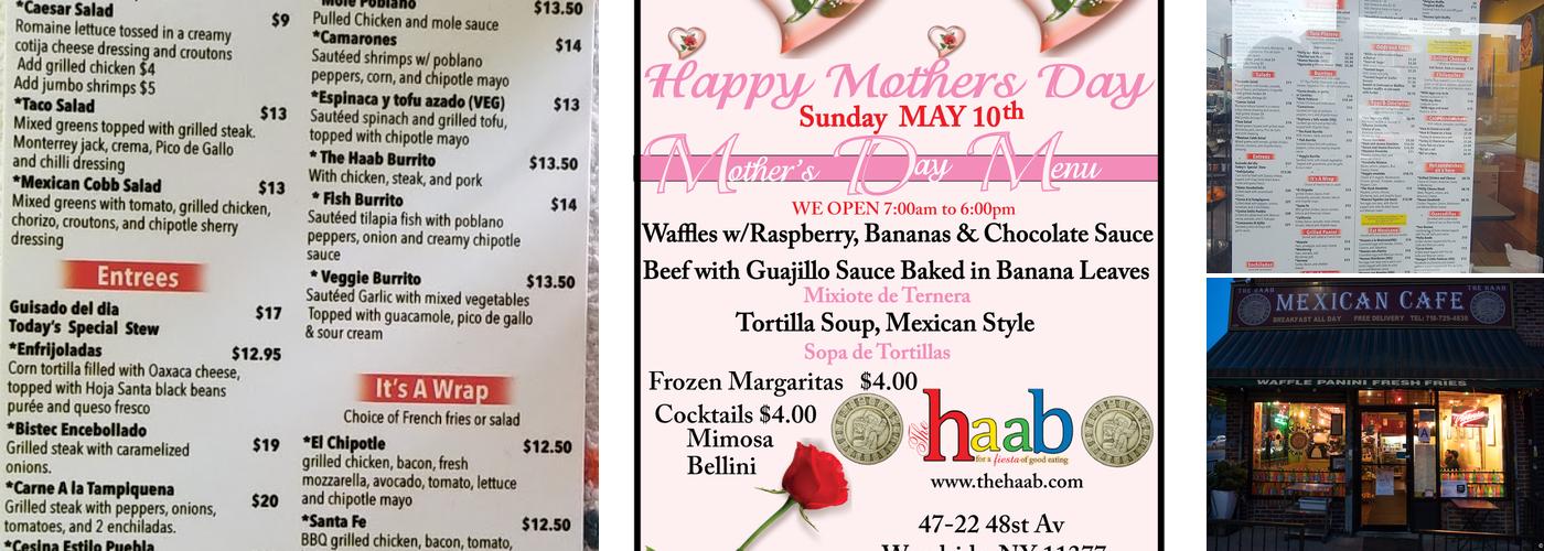 The Haab: Mexican Cafe Menu