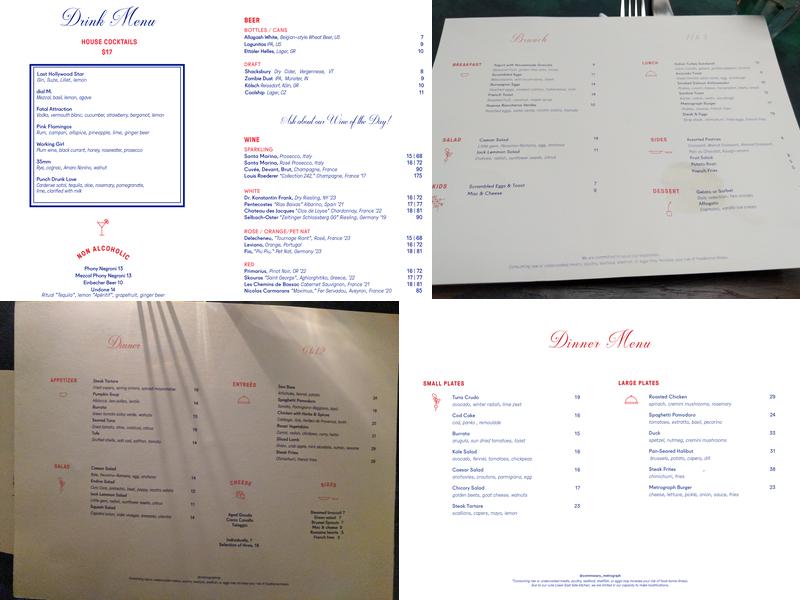 Metrograph Menu