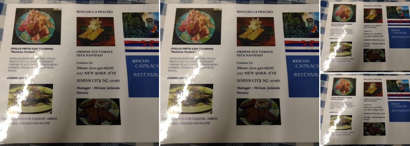 Rincon Catracho Menu