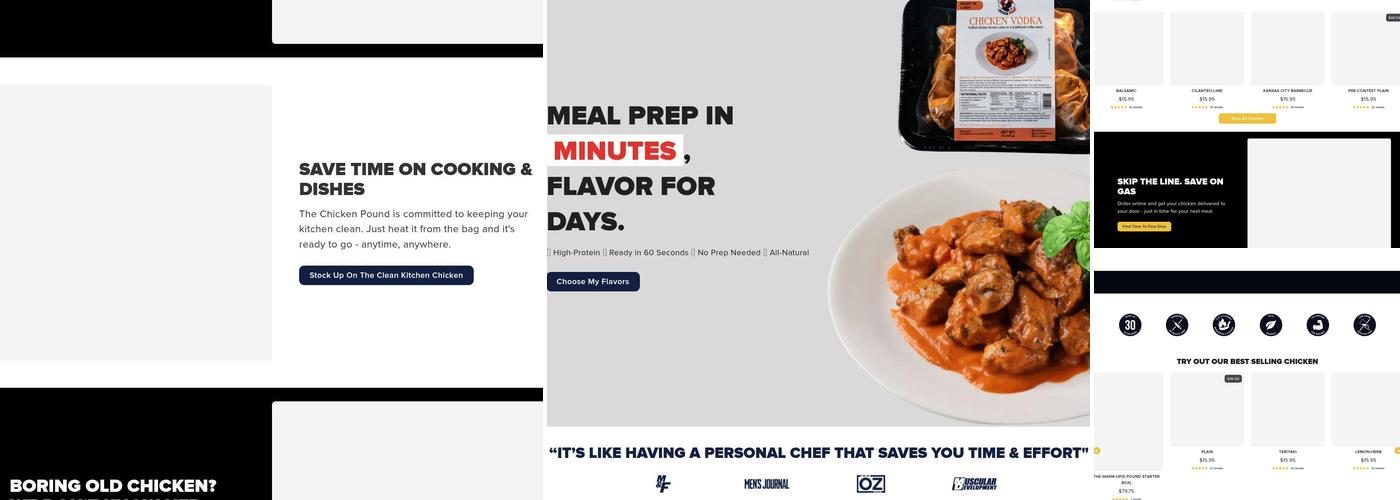 The Chicken Pound Menu