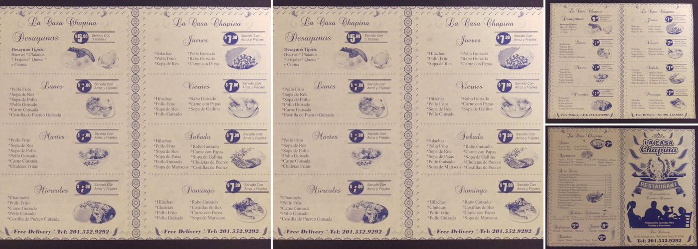 La Casa Chapina Menu