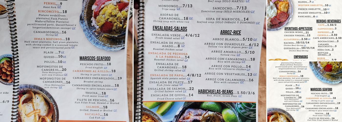 El Rinconcito Menu