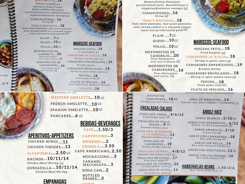 El Rinconcito Menu