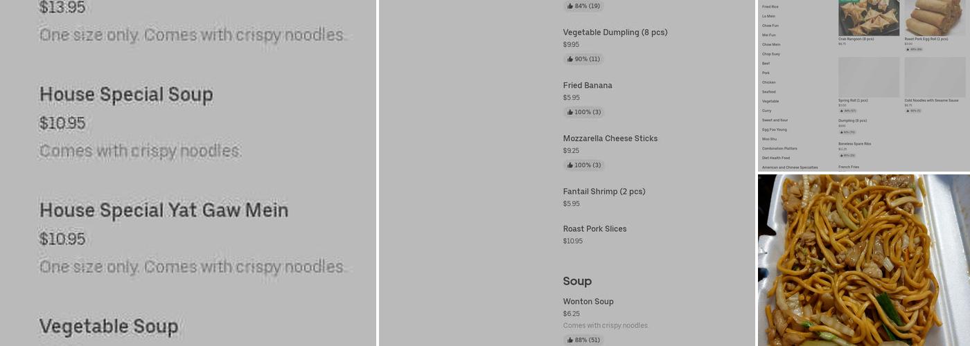 Sam Lee Kitchen Menu