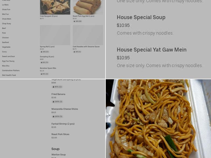 Sam Lee Kitchen Menu