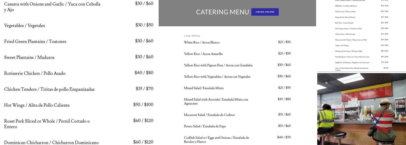 LA ISLA RESTAURANT Menu