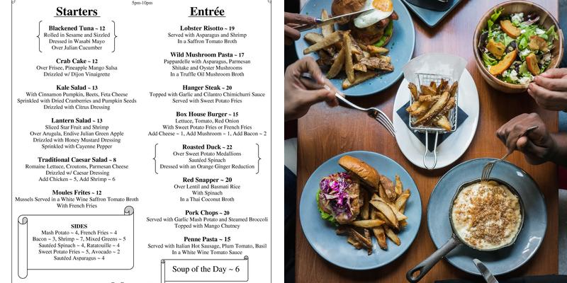 Brooklyn Lantern Menu