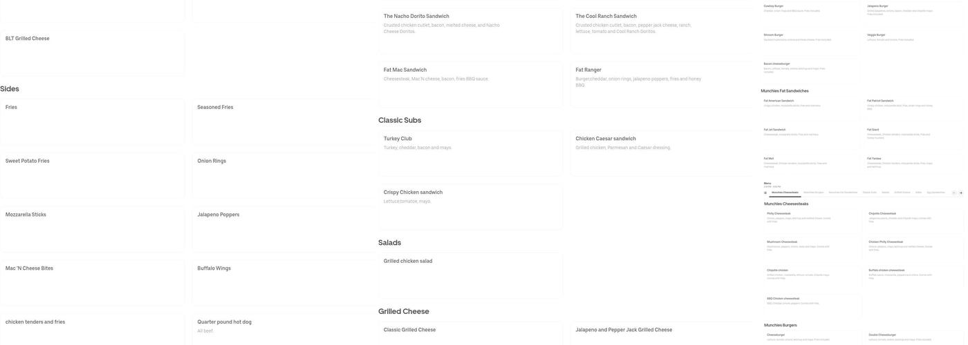 M Restaurants Menu