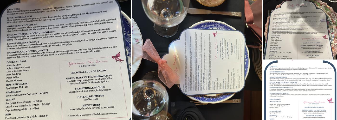 Lady Mendl's Tea Salon Menu