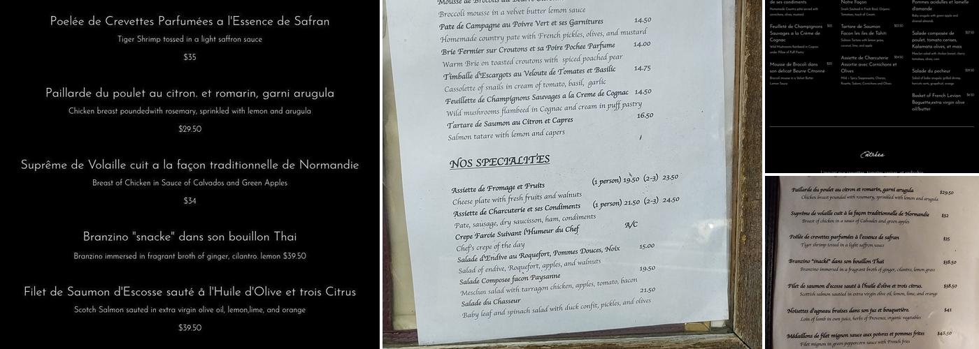 La Ripaille Menu