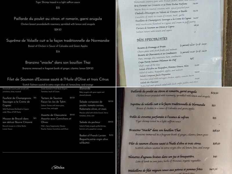 La Ripaille Menu
