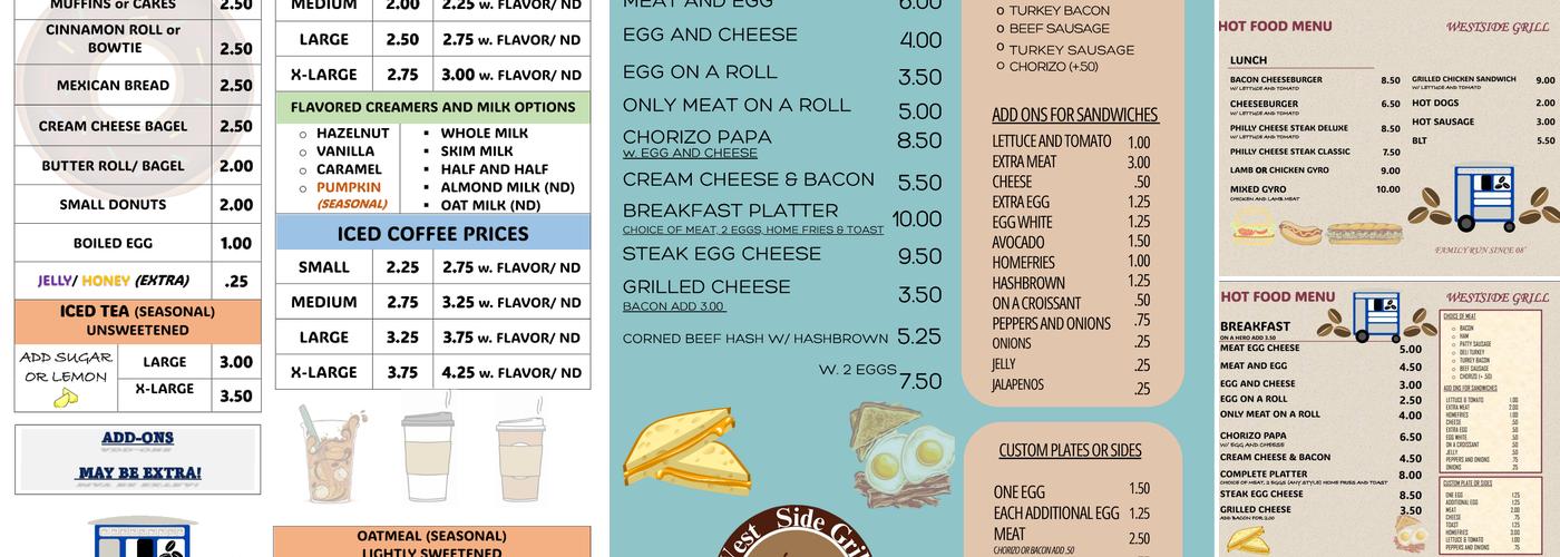 Westside Grill Menu