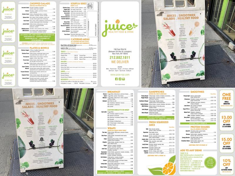 Juice Healthy Food & Drink Menu