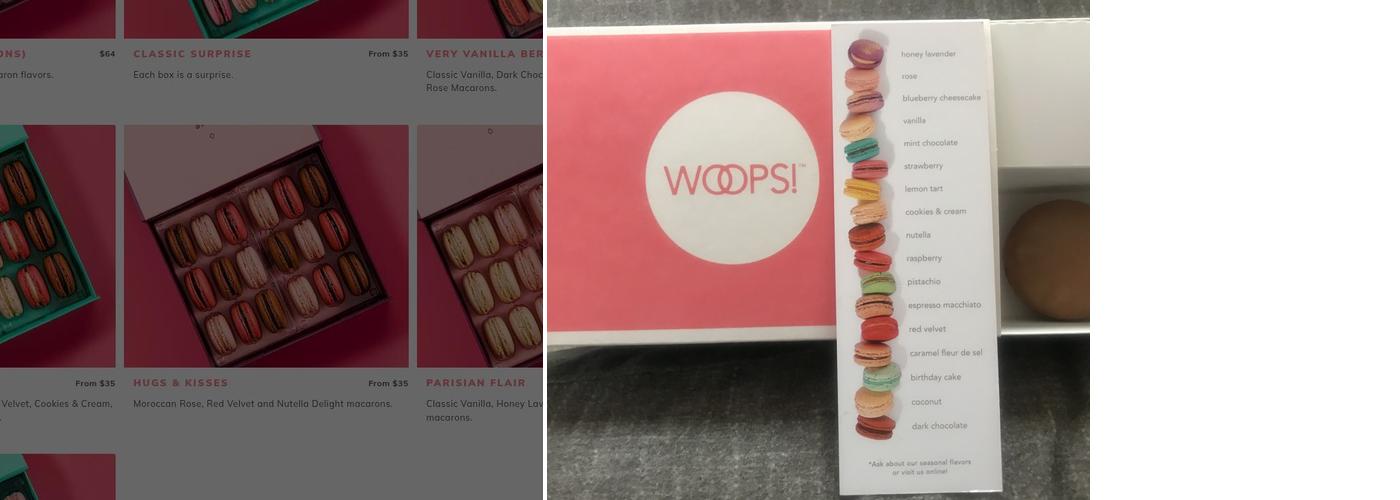 Woops! Macarons & Gifts (Port Authority NYC) Menu