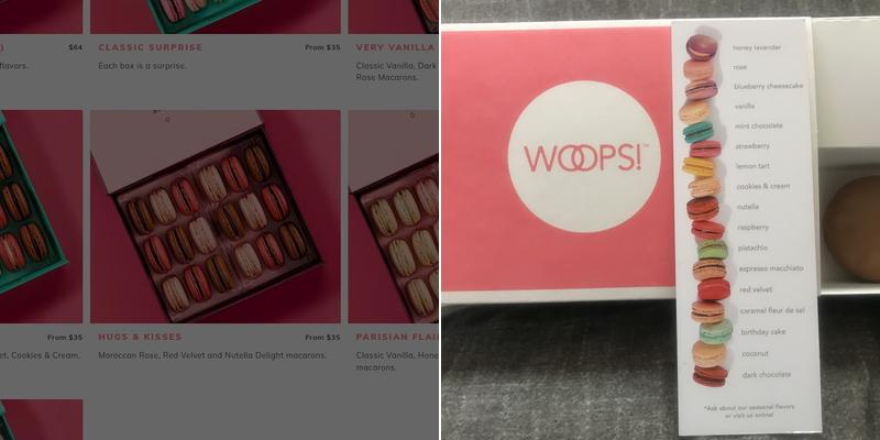Woops! Macarons & Gifts (Port Authority NYC) Menu