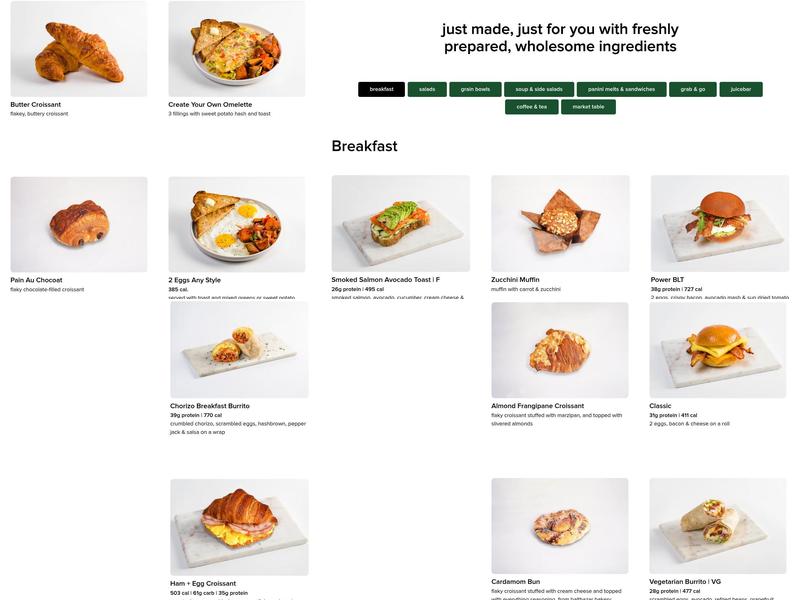 fresh&co Menu