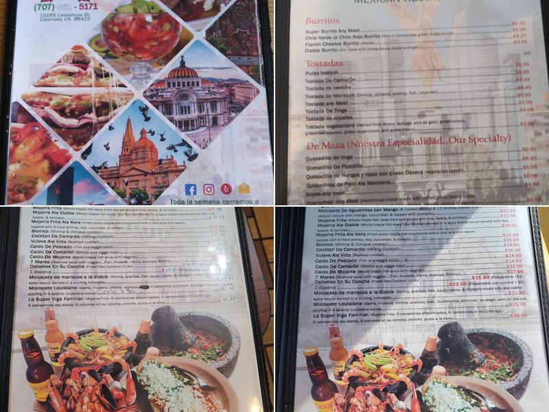 La Chilanguita Mexican Restaurant Menu