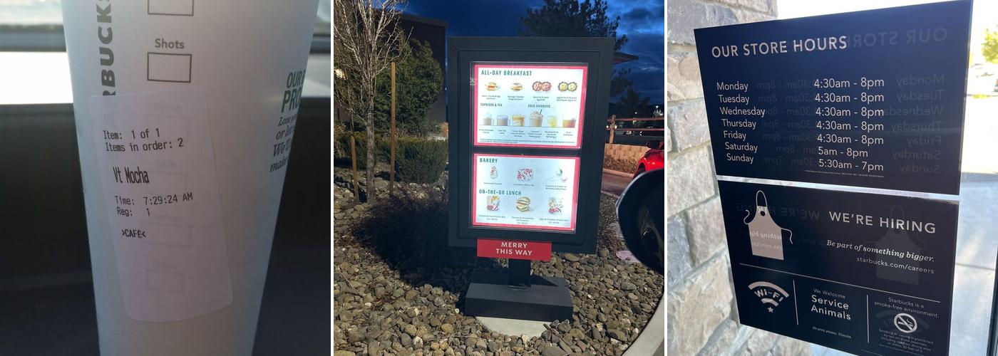 Starbucks Menu