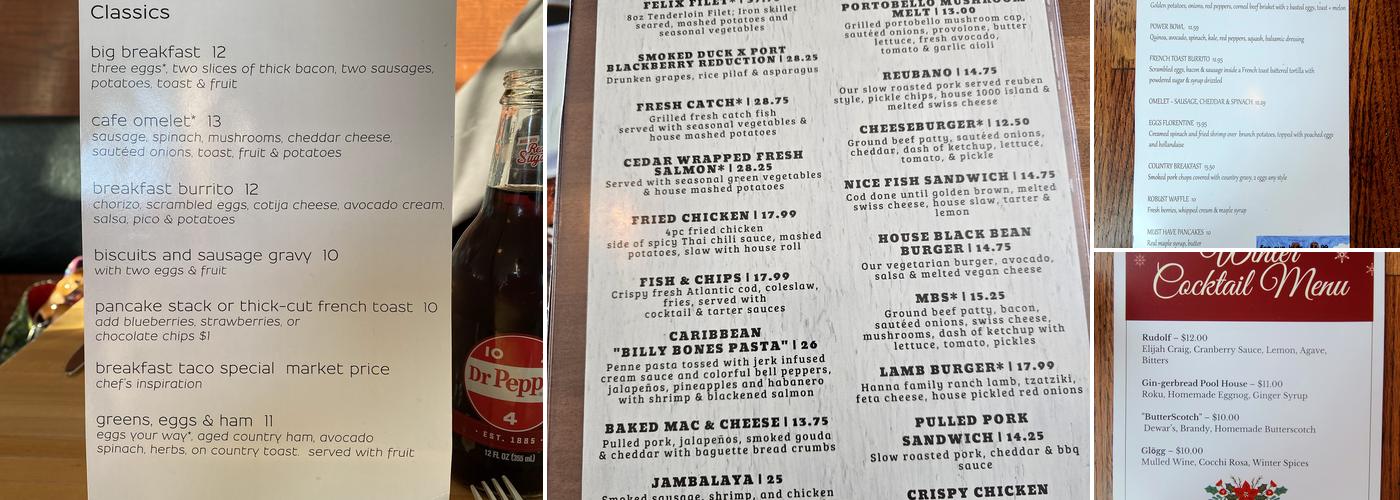TABLE ON 6TH ST Menu