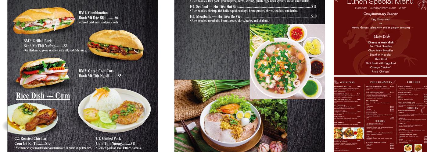 Pho Van Menu