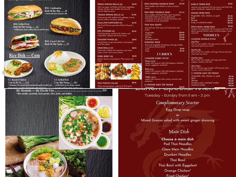 Pho Van Menu