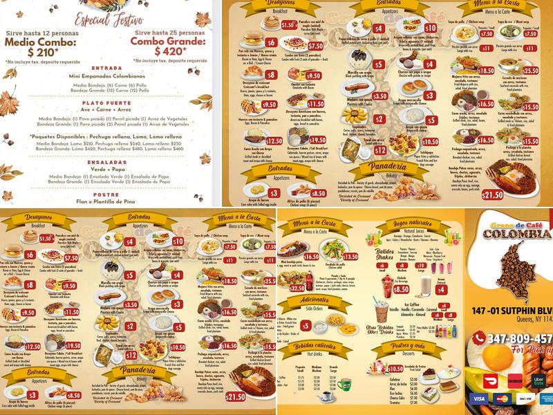 Grano de Cafe Menu