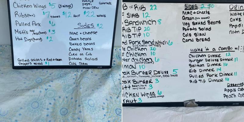 Ron D's BBQ Menu
