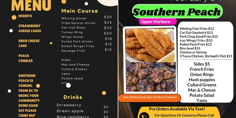 Thick Chick Menu