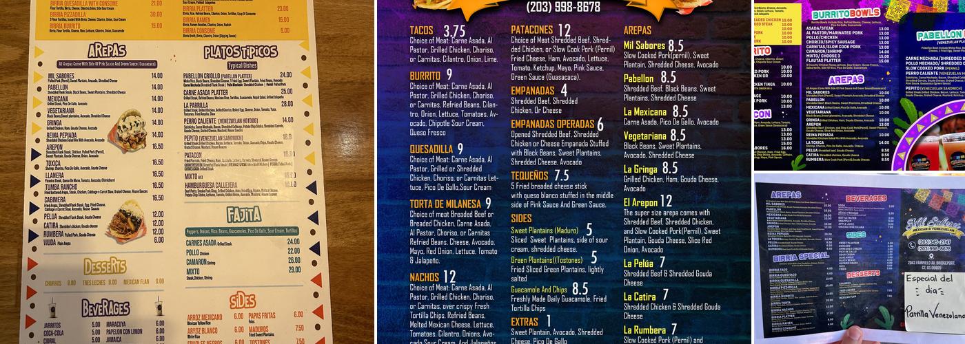 Mil Sabores Restaurant & Bar Menu