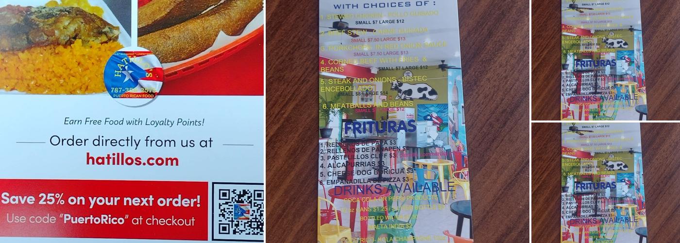 HATILLO'S Menu