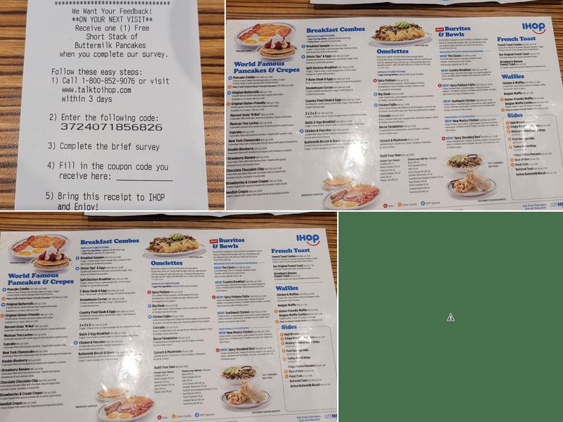 IHOP Menu