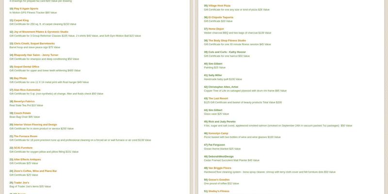 A Taste Of Soquel Menu