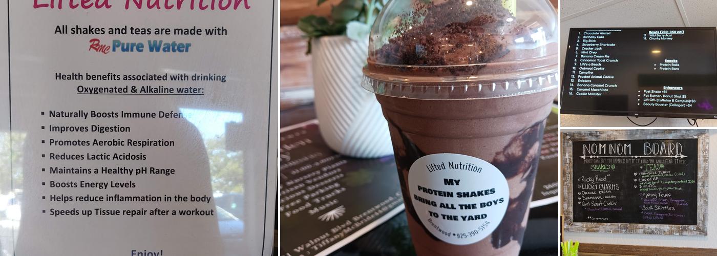 Lifted Nutrition Menu