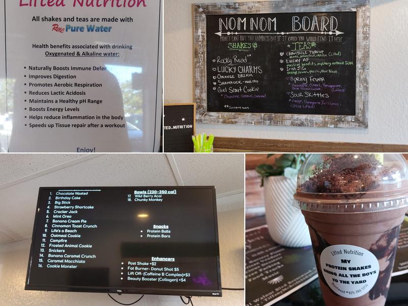 Lifted Nutrition Menu