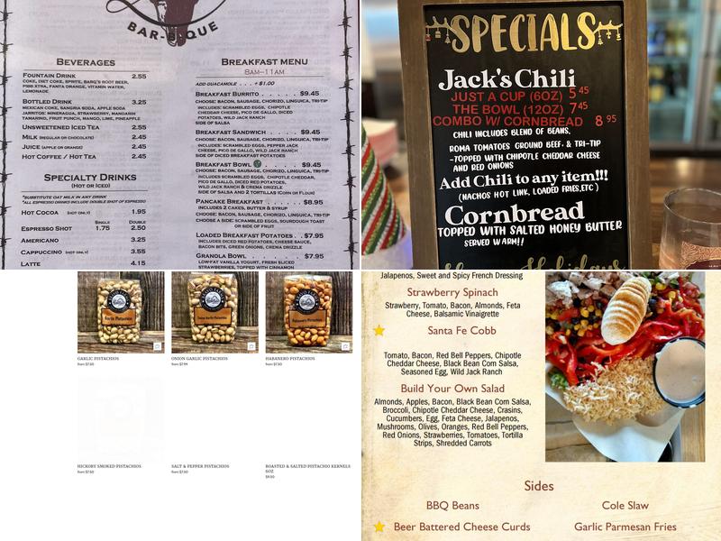 Wild Jack's Menu